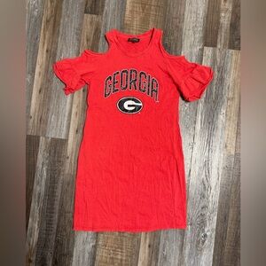 Cold-Shoulder Red Dress